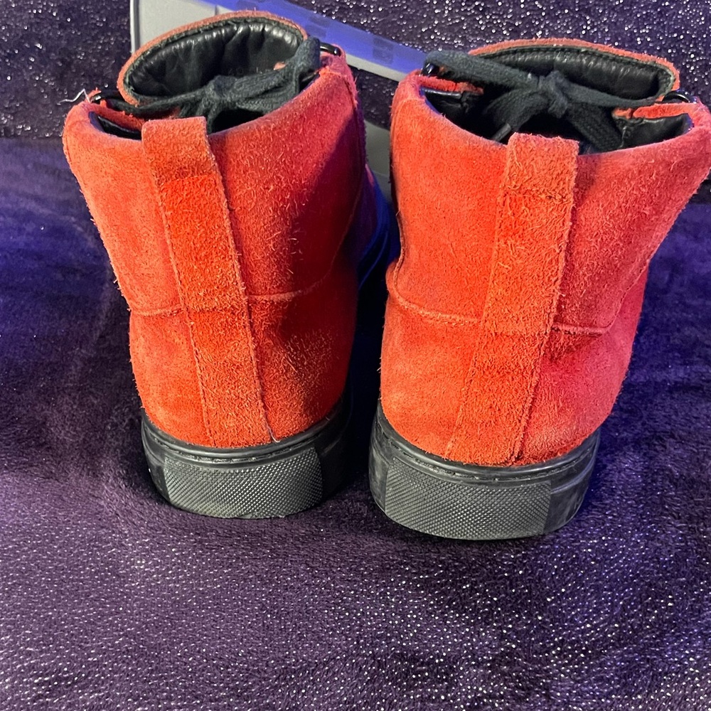 Balenciaga Sneaker PellecS.Gomm Veau Velours Spray Gommeux Rouge VIF size 11 - Picture 5 of 5